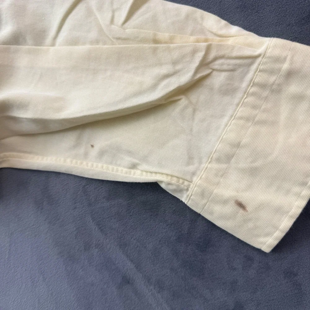 Polo Ralph Lauren Andrew Shirt Mens 17.5 32/33 Cream Cotton Button Down LS